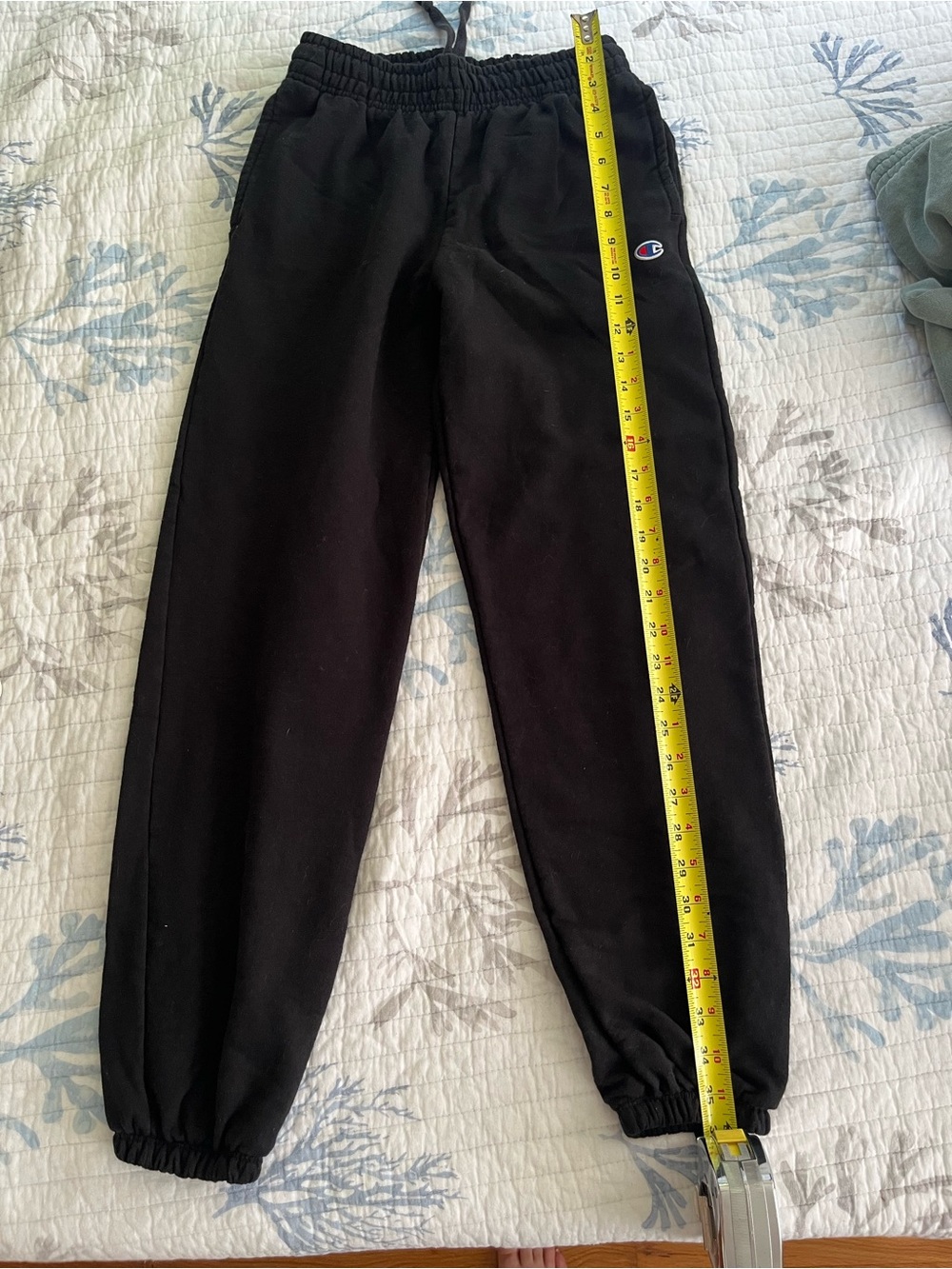Champion Black m Fleece Joggers with Logo